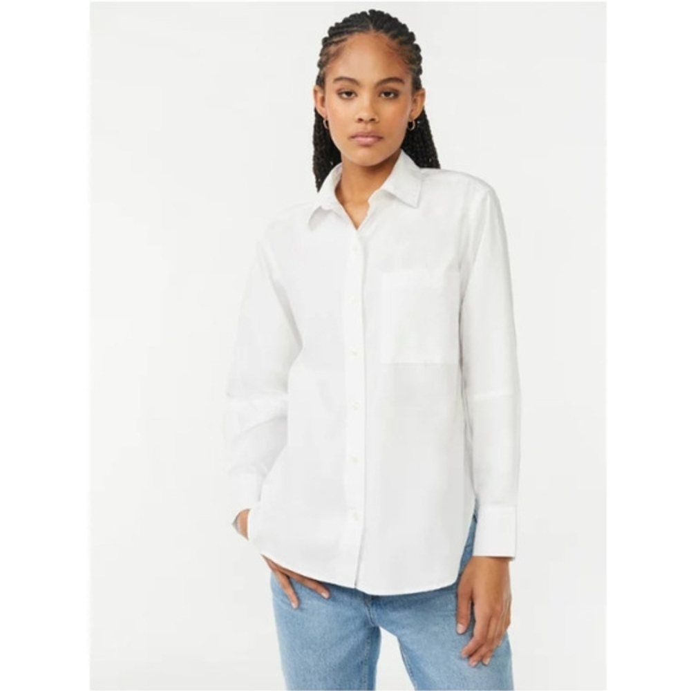 NwT Women's White Button Down Shirt